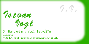 istvan vogl business card